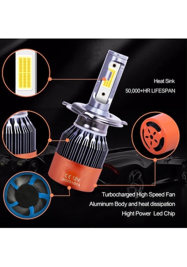 Hb3 H9005 Led Xenon Zenon Far, 48 Watt 12 Volt 8000l 6000k