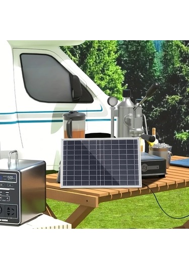 Elmpaly Güneş Panel Kiti 12v/24v Çoklu Çıkışlı Taşınabilir Şarj Kontrollü Dc Model