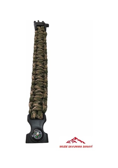 Paracord Bileklik Haki Çok Renkli