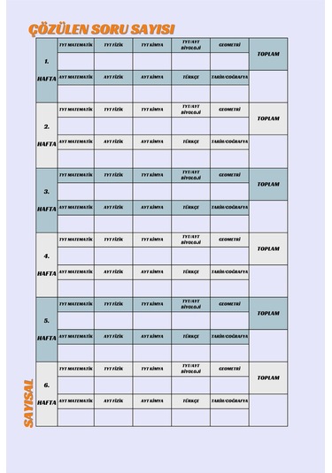 Hedef Üniversite Sayısal Öğrencileri İçin Planlama Defteri-benim Hikayem Kahverengi
