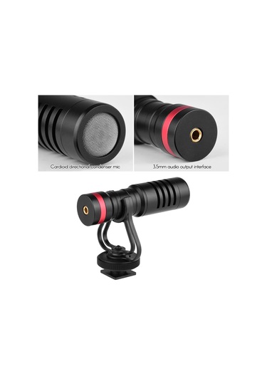 Jms Anti-şok Montajlı 3,5 Mm Trs Ve Trrs Ses Çıkışlı Kardioid Yönlü Kondenser Mikrofon
