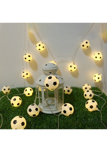 Xindoker Futbol Şekilli Led Işık Zinciri - Dünya Kupası Ve Partiler İçin Dekoratif Asma Aydınlatma