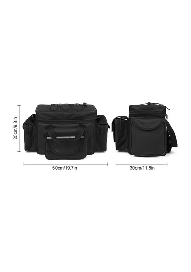 Büyük Kapasiteli Olta Takımı Çanta Su Geçirmez Olta-siyah