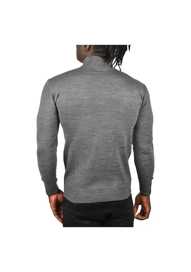 Deepsea Erkek Antrasit Yarım Balıkçı Yaka Tüylenmeyen İnce Triko Kazak 2505502 Antrasit