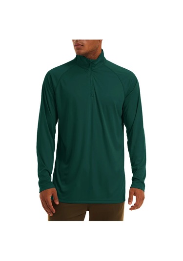 Tacvasen Erkek Anti-uv Güneş Korumalı Uzun Kollu Zip T-shirt Yaz Golf Egzersiz Cnfuşyaerkek Fuşya