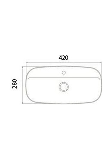 Turkuaz Seramik Aqua 42 x 28 CM Tezgah Üstü Çanak Lavabo