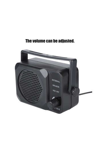 Tenfowee Oto Radyo Dış Konuşucusu - Ses Ayarı, 4 Metre Kablolu, Monofonik Çalma, Kaliteli Abs, 3w Güç, 3.5mm Mono Jack