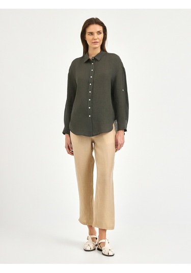 Karaca Kadın Comfort Fıt Gömlek-haki 12.25s.04.018 Haki