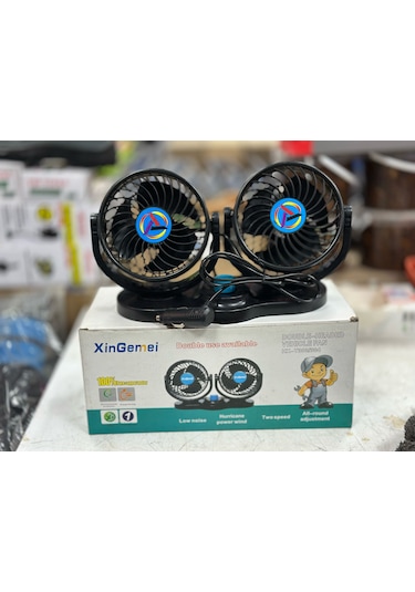 Xin Gemei Çift Başlı 360 Araç İçi Vantilatör Fan 12/24 V
