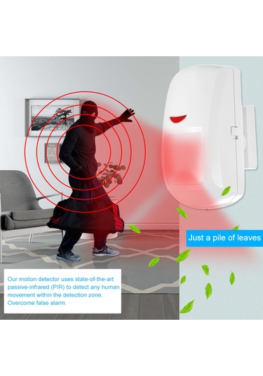 Xiyyadms Kablosuz Pır Hareket Sensörü - 12m Algılama Mesafesi, 110 Açı, 433mhz, Akıllı Giriş Engeli Alarm Pil Dahil Değil - Model Pa-86-r-b Beyaz