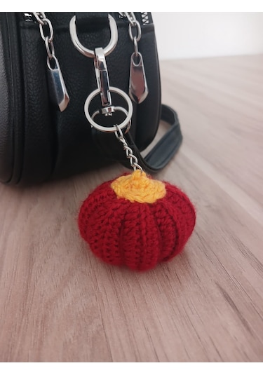 Örgü Amigurumi Bal Kabağı Anahtarlık