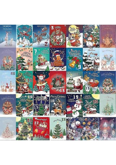 2025 Noel Kör Kutusu Geri Sayım Takvimi Bulmaca Noel Advent Takvimi Hediyesi Noel Hediyesi