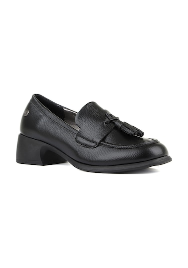 Pierre Cardin 54276 Kare Topuklu Loafer Kadın Ayakkabı 867800000643 01 Siyah