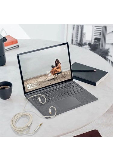 Konesam Mmcx'den 3.5mm'ye Gümüş Kaplı Bakır Kulaklık Kablosu, 8 Iplik Örgü, Shure Se425/se535/se846, Ue900, W80, Es60, Am Pro30 Uyumlu, 120cm, Ses Kalitesi Artırıcı