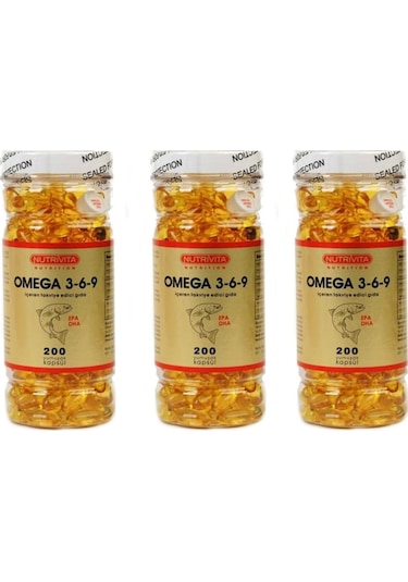 Nutrivita Nutrition Omega 3.6.9 200 Softgels 3 Kutu