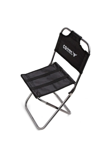Prestigegoods Alüminyum Seyahat Sandalyesi, Katlanır Koltuk, Çantasılı, Siyah, Dayanıklı, Taşınabilir, Hafif Siyah