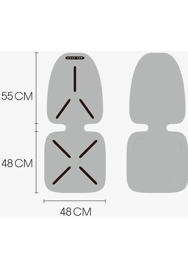Tongxida Tutun Top Araba Çocuk Koltuğu Kaymaz Kalın Ped, Aşınma Önleyici Koruyucu Gri