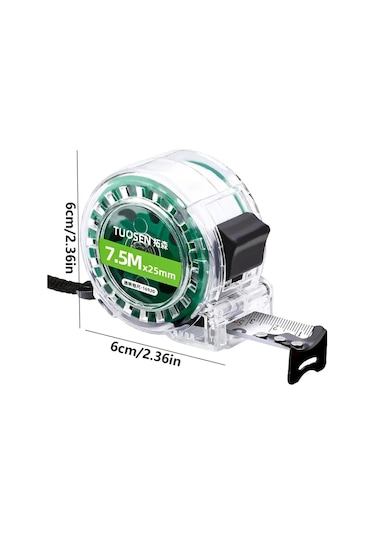 7.5x2.5cm-5 7.5m Geri Çekilebilir Mezura Yüksek Hassasiyetli Dayanıklı Dijital Bant Ölçüm Cetveli Marangozluk Aletleri Vücut Kumaş Ölçümü