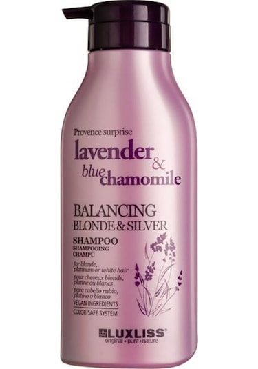 Luxliss Lavender Blue Chamomile Balancing Blonde Silver Shampoo 500 ML