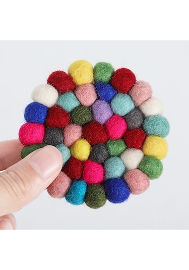 Ranyeek Renkli Yün Çadırı: Elden Dokunmuş Dairesel 10cm Yün Fırça, Yoga Egzersizleri İçin Yumuşak Pad, Dayanıklı Ve Konforlu Kullanım Diğer