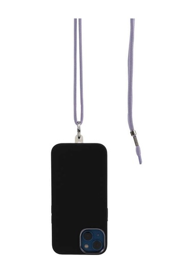 Noktaks - Cep Telefonu Kumaş Halat İp 140 Cm - Siyah T23938