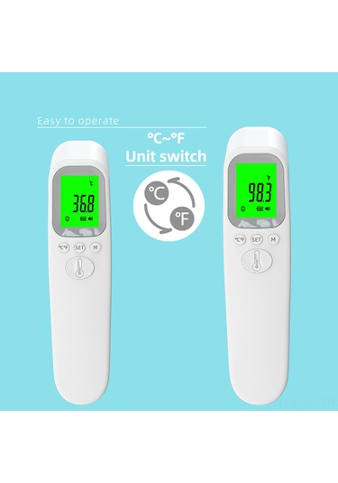 Yifomall "kızılötesi Alın Termometresi - Hızlı Ölçüm, Renkli Ekran Ve Yüksek Ateş Alarmı"