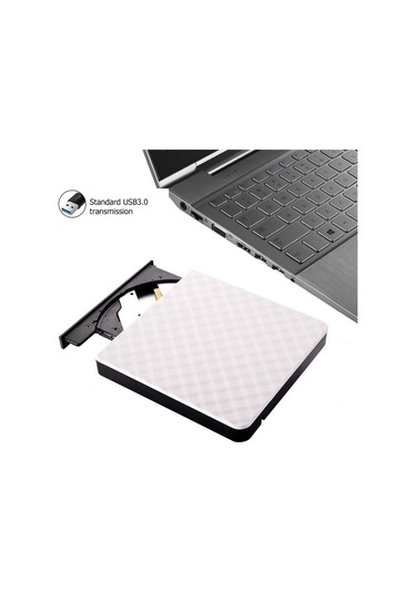Sones 633 Eşkenar Dörtgen Desenli Usb3.0 Bilgisayar Dizüstü Bilgisayar Harici Optik Sürücü Yazıcı Dvd Yazma