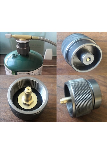 Jeehugo Kamp, Piknik, Mangal İçin Alüminyum Ve Bakır Mapp-coleman Gaz Pompa Adaptörü - Leakproof, Otomatik Kapatma, En417 Lindal Valfi Dönüştürücü Gümüş