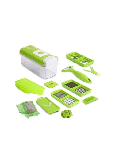 Toptanfoni Çok Fonksiyonlu Sebze Doğrayıcı Dicer Dilimleyici Rende Kesici Çok Fonksiyonlu Gıda Parçala Kırmızı