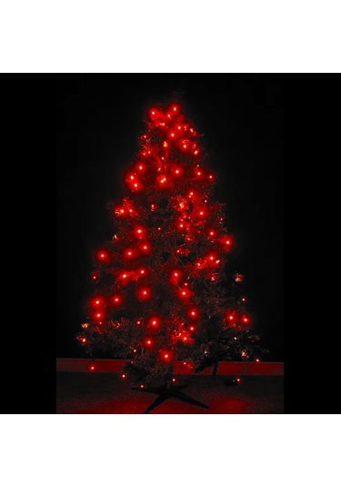 Pilli Ve Animasyonlu 50 Led X 5 Mt - Kırmızı Led Işık