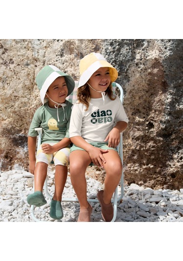 Lassig Fishing Hat Uv Korumalı Şapka Checkerboard Green Sea Salt Yeşil