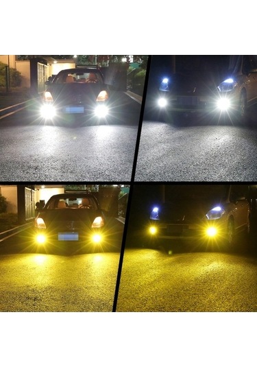 Ebitda 2 Adet V6 H11 Dc9-36v 30w 3000lm Ip65 Araba Led Çift Renkli Sis Lambası, 30led Smd-2525 Diğer