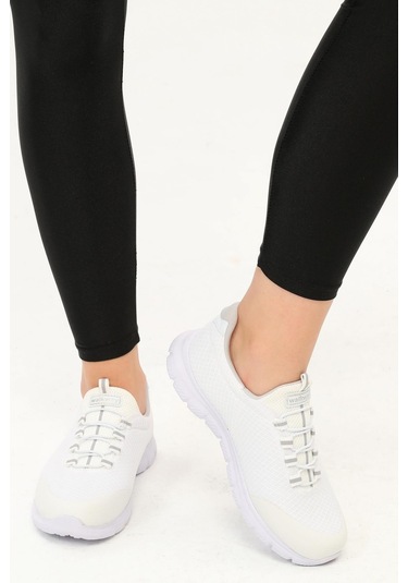 Walkway Beyaz Gümüş Comfort Kadın Spor Ayakkabı Çok Renkli