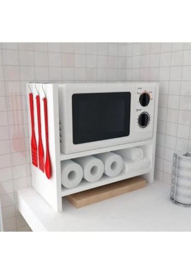 Mutfak Tezgah Üstü Mikrodalga Fırın Raf Dolap Düzenleyici