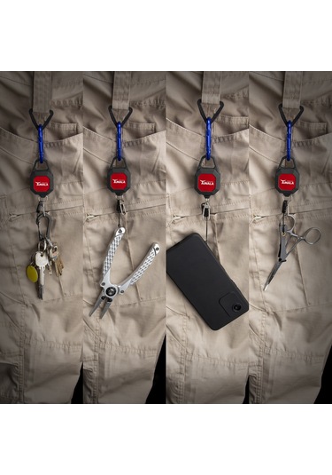 Qingmipy Tunala Fa-031a Dış Mekan Kayıp Engelleme Cihazı: Bölümlü Kilitleme, Ters Sönme Engeli, Kemer/çanta Sabitleme - Kırmızı Siyah Nilon-kevlar + Paslanmaz Çelik Yay