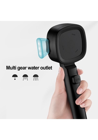 Gümüş Su Tasarruflu Duş Başlığı Anahtarlı 260 100mm Abs Gümüş