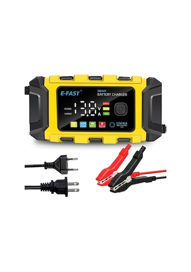 Novahub 12v/6a Araç Akü Şarj Cihazı, Tam Otomatik K22516eu, Eu Çekici, Otomatik Şarj Ünitesi