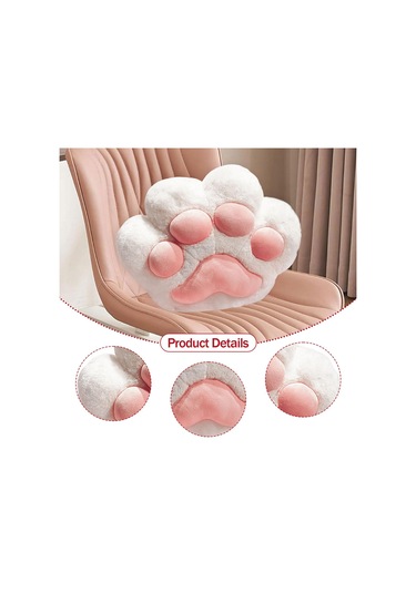 Suntek Kedi Pençesi Yastık Battaniye Sevimli  Beyaz