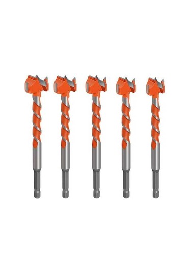 Prestigegoods Uzatma Forstner Ucu Ahşap İşleme Delik Açma Aleti Çimentolu Karbür 16-25mm 7mm Altıgen Saplı Turuncu Diğer