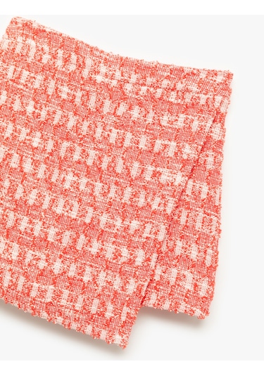 Koton Beli Lastikli Desenli Şort Etek Kırmızı Desenli 6wkg40141ak Kırmızı Desenli