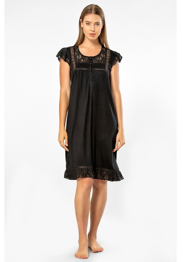 Türen Kadın Gecelik 3284/siyah Siyah