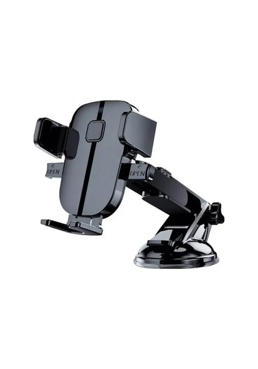 Pazly Araba Telefon Tutucusu, Evrensel Navigasyon Montaj, Vantuzlu Teleskopik Tutucu, 360 Dönüşüm, Siyah