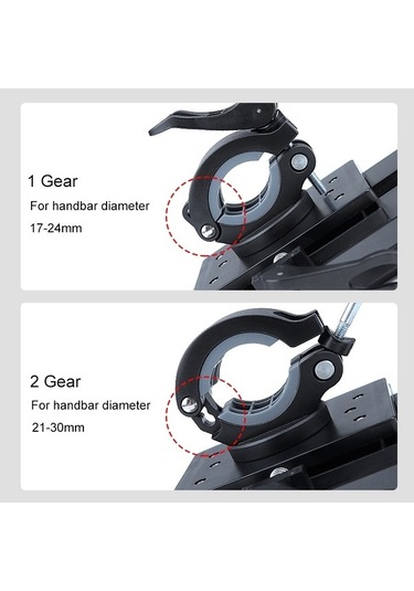 Ebitda Döndürülebilir Pvc Motosiklet-bisiklet Gidon Montajlı Telefon Tutucu Siyah Siyah