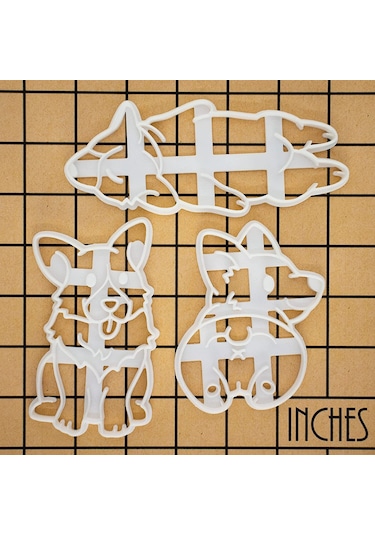 Çizgi Film Karakterli 3 Parçalı Beyaz Plastik Kek Kalıbı Diğer