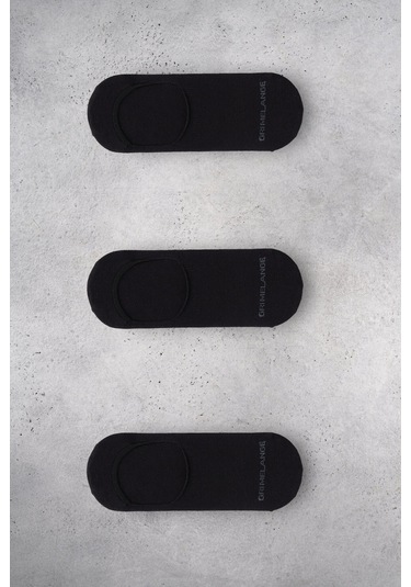 Molımo Erkek Organik Pamuklu 3 Lü Paket Siyah Çorap