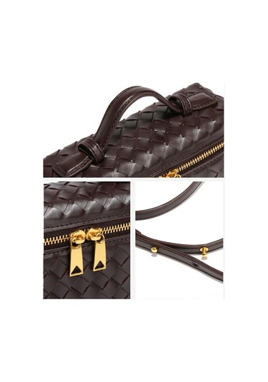 Jeemson Yeşil El Yapımı Örgülü Pu Deri Çanta - El/omuz/üst Çapraz Taşıma, Gündelik Kullanıma Uygun, Küçük Eşyaları Taşır