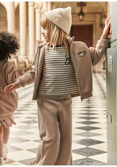 Mayoral Kız Çocuk Geniş Paça Eşofman Takım Bej