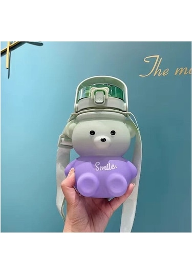 Docodis Gradyan Ayı Çocuk Pipet Su Bardağı Aonn5g Açık Yeşil