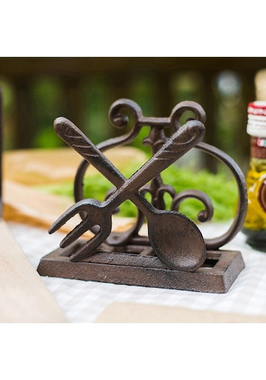 Suntek Retro Peçete Tutucu Yaratıcı Depolama Çatal-ve-kaşık