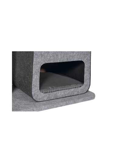 Karlıe Kedi Tırmalama+ev Flavıe Gri 60x40x77cm